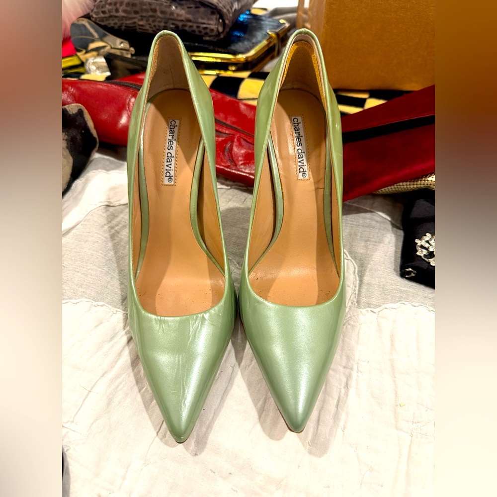 Charles David Mint Green Heels